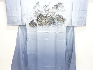 アンティーク　山水風景模様男物長襦袢